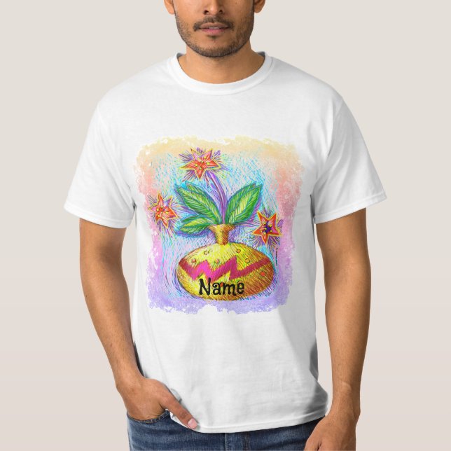 Camiseta Jarra De Flores  (Frente)