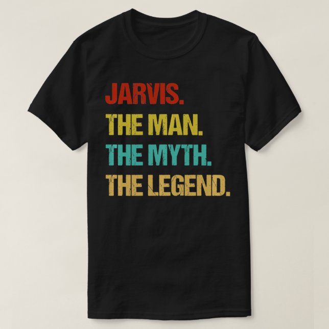 Camiseta Jarvis O Homem O Mito O Pulante Da Lenda (Frente do Design)