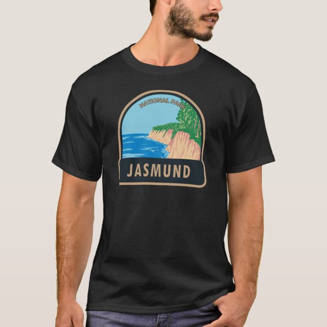 Camiseta Jasmund National Park Chalk Cliff Alemanha Vintage (Frente)