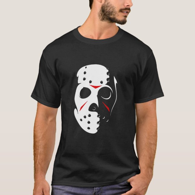 Camiseta Jason Hockey Mask Halloween Shirt Friday 13 T-Sh (Frente)