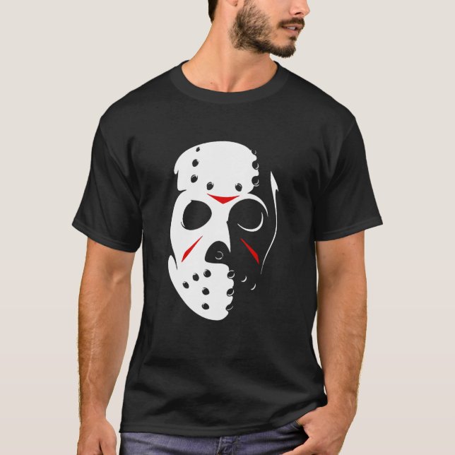 Camiseta Jason Hockey Mask Halloween Shirt Friday 13 T-Sh (Frente)