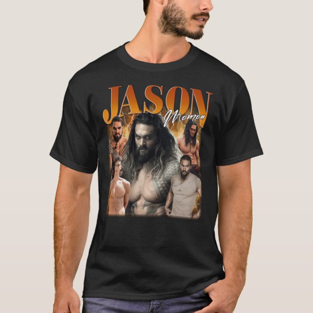 Camiseta Jason Momoa Ícone de Força e Carisma (Frente)