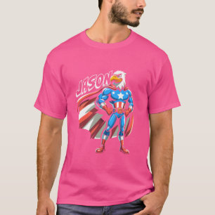 Camiseta Jason USA Eagle, super-herói Patriótico para Menin