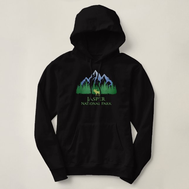 Camiseta Jasper National Park Alberta Canada Mountain Moose (Frente do Design)
