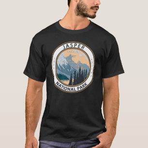 Camiseta Jasper National Park Canada Viagem Vintage Crachá