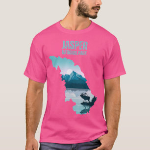 Camiseta Jasper National Park Map Jasper Hiking Escalando C