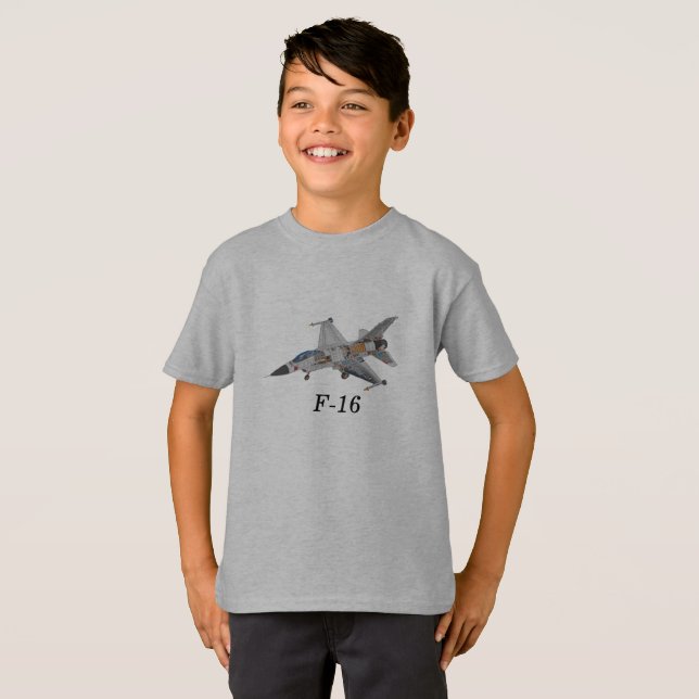 Camiseta jato do caça F-16 (Frente Completa)