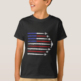 Camiseta Jatos de Combate dos EUA 4 de Julho Homens Mulhere