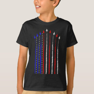 Camiseta Jatos de combate patriotas de 4 de julho Avião Ban