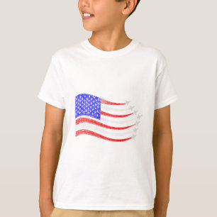 Camiseta Jatos de combate patrióticos americanos Bandeira d