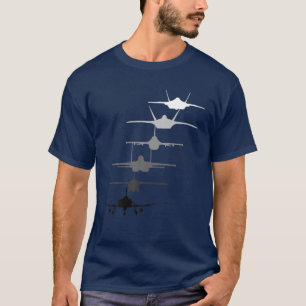 Camiseta Jatos de Combatente da Força Aérea F-4 F-111 F-1