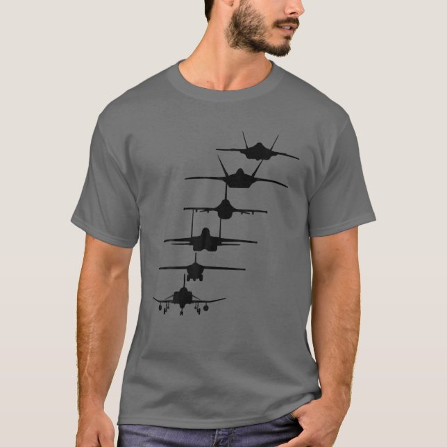 Camiseta Jatos de Combatente da Força Aérea F-4 F-111 F-15  (Frente)