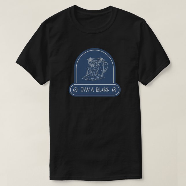 Camiseta Java Bliss - Café - Cafeína - Bebida (Frente do Design)
