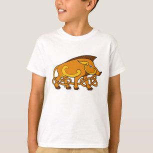 Camiseta Javali celta do nó da arte medieval