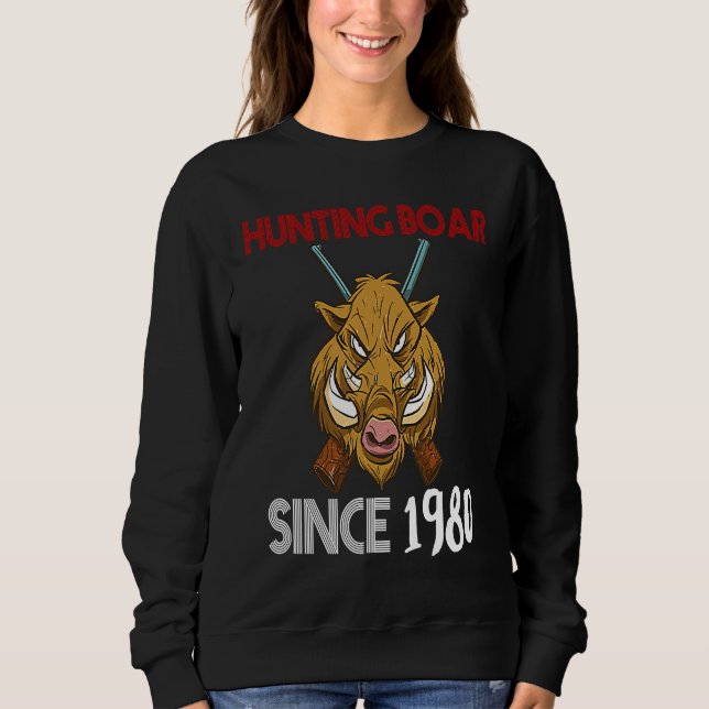 Camiseta Javali de caça desde 1980 (Frente)
