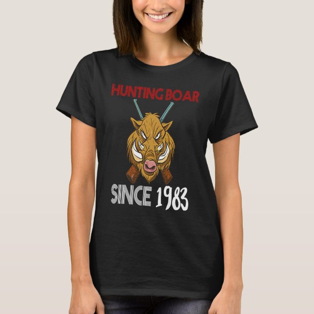 Camiseta Javali de caça desde 1983 (Frente)