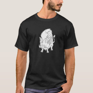 Camiseta Javali Selvagem Maluco - Animais Florestais Peludo
