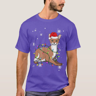 Camiseta Javanês Cat Natal Luzes Natal Papais noeis de Gato