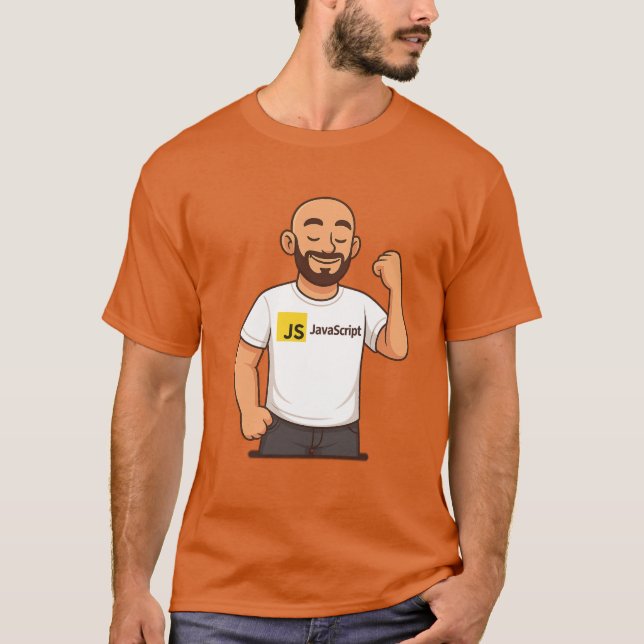 Camiseta JavaScript Coder Power – White Tee (Frente)