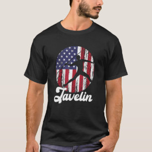 Camiseta Javelin Thrower EUA Flag Track & Field Javelin Th