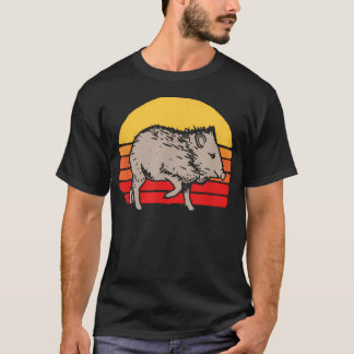 Camiseta Javelina Vintage Retro 80S Pôr-do-Sol Engraçado Fo