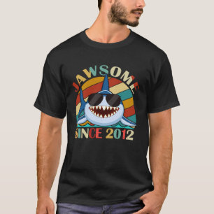 Camiseta Jawsome Desde 2012 Shark Awmanutenção Birthday Ret