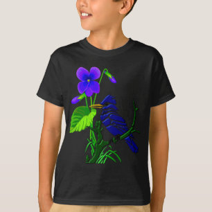 Camiseta Jay violeta e azul