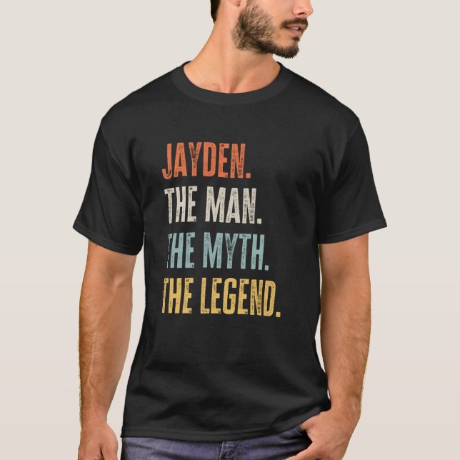 Camiseta Jayden O Melhor Homem Lenda Melhor Nome Jayden (Frente)