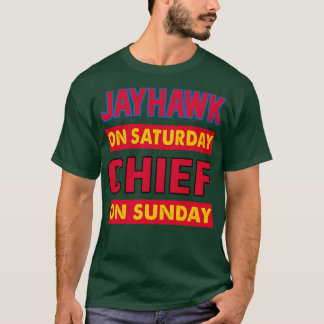 Camiseta Jayhawk No Sábado Chefe No Domingo Kansas City