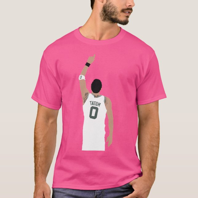 Camiseta Jayson Tatum Apontando (Branco) (Frente)