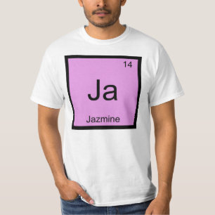 Camiseta Jazmine Nome Química Elemento Tabela Periódica