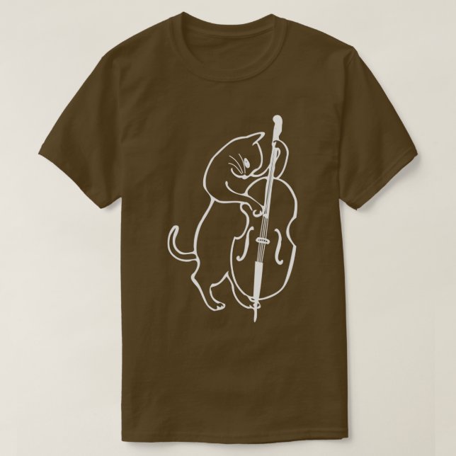 Camiseta Jazz Cat Brincando Em Verso Duplo  (Frente do Design)