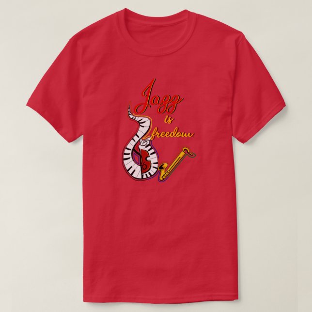 Camiseta Jazz é liberdade (Frente do Design)