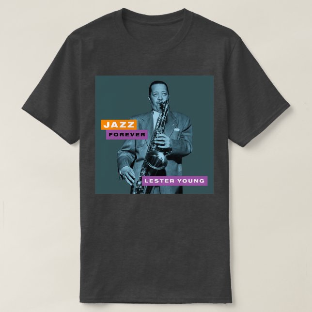 Camiseta Jazz Forever Lester Young (Frente do Design)