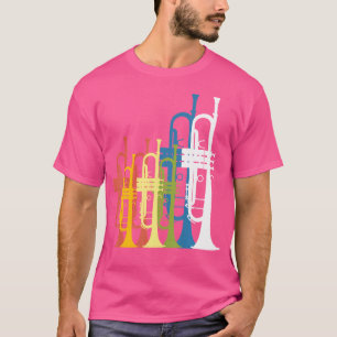 Camiseta Jazz Music Player Trumpet Retro Vintage Shirt 70