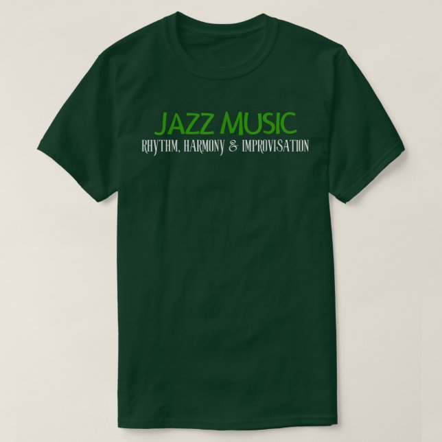 Camiseta Jazz Music - Rhythm Harmony & Imization 1442 (Frente do Design)