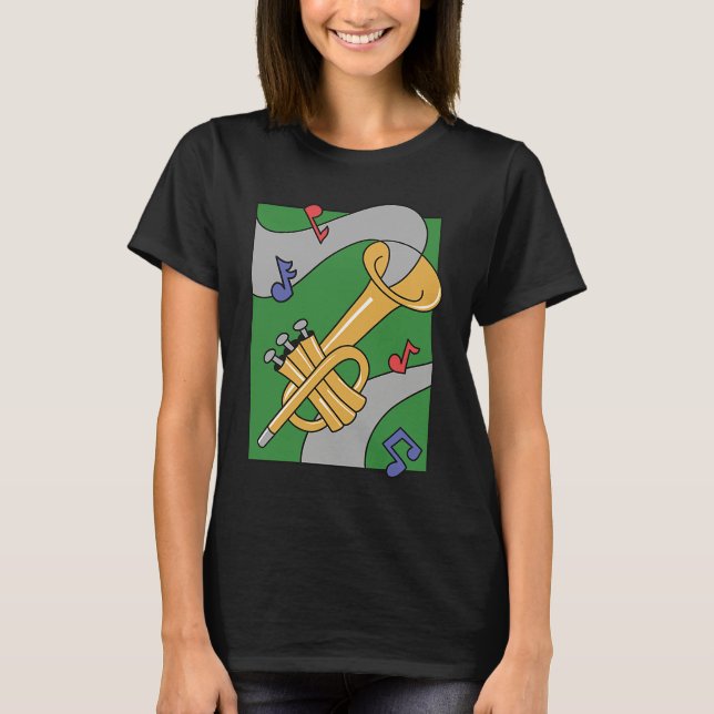 Camiseta jazz music saxophone instrument notes (Frente)