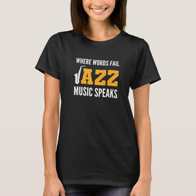 Camiseta Jazz Music Speaks Orchestra Member Premium (Frente)