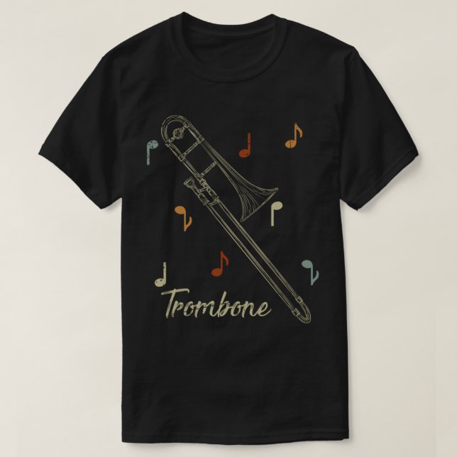 Camiseta Jazz Musical Trombone Player Gift Trombone Pullov (Frente do Design)