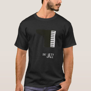 Camiseta Jazz Piano Retro Music Lover Nova Orleans Saxofone