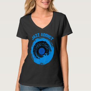 Camiseta Jazz Saxophone Music Sheet Notas de Blue Shades Ja