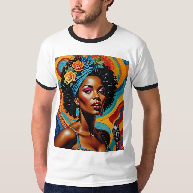 Camiseta Jazz Singer Tshirt Emocionada (Frente)