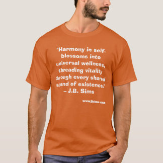 Camiseta JB Sims Universal Harmony Tee - Inspirado Ecológic