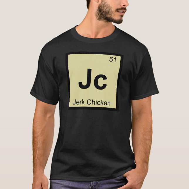 Camiseta Jc - símbolo da mesa periódica da química da (Frente)