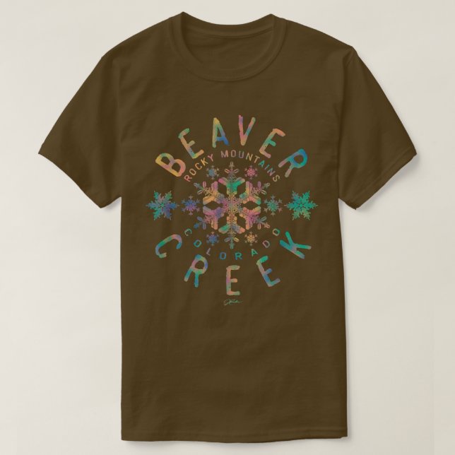 Camiseta JCombs Beaver Creek, Colorado, neve 341 (Frente do Design)