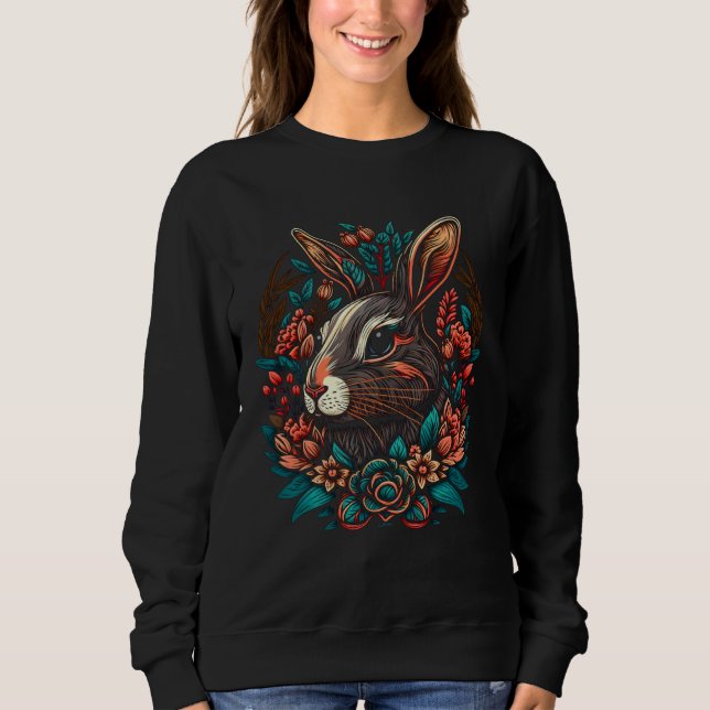 Camiseta JCombs Colorful Magical Bunny Rabbit  2 (Frente)