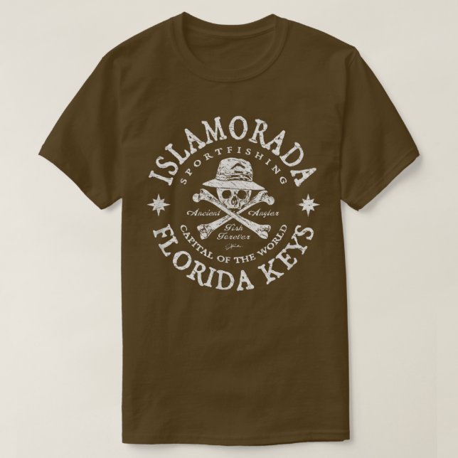 Camiseta JCombs Islamorada, Florida, Ancient Angler, Fishin (Frente do Design)