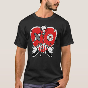 Camiseta JD 4 Red Thunder Coração Choroso Red Thunder 4s M