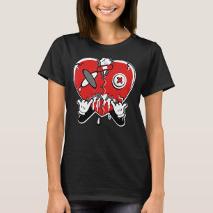 Camiseta JD 4 Red Thunder Heart Chorando Red Thunder 4s Mat