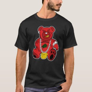Camiseta JD 4 Trovão Vermelho Urso Rico Trovão Vermelho 4s